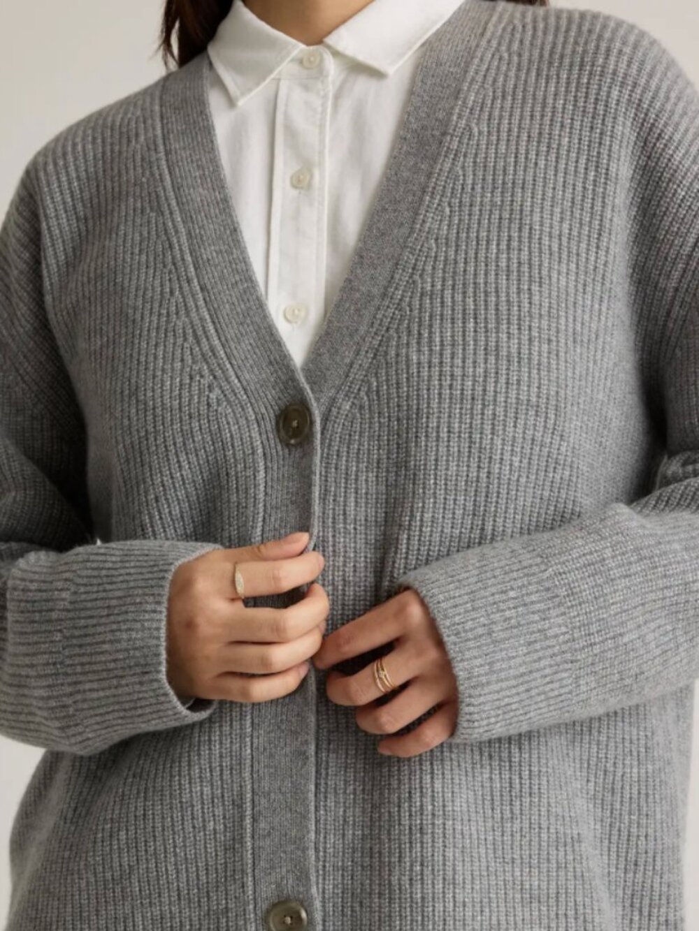 NWT MONGOLIAN CASHMERE OVERSIZED BOYFRIEND CARDIGAN SWEATER, XS - Picture 2 of 10